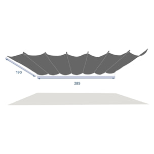 Toile de pergola "Enolie" ardoise 2,85x1,9m pour Pergola extensible Enolie 4x3,5m