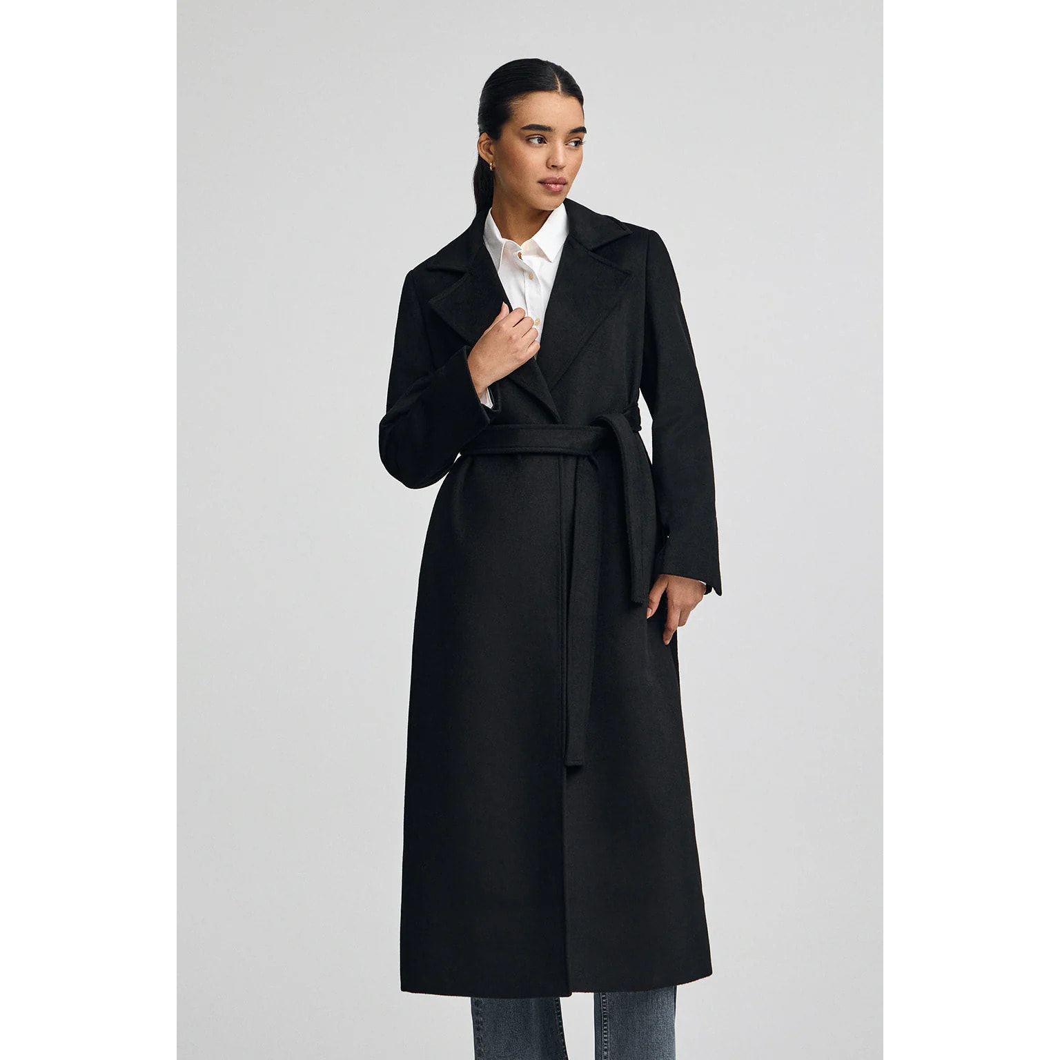 Giaccone Camila Coat nero con logo Polo Club