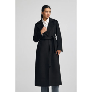 Giaccone Camila Coat nero con logo Polo Club