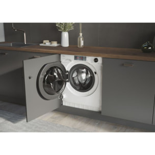 Lave linge séchant hublot encastrable HAIER HWD90B416FWB-FR