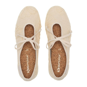 Superga - Ballerine Donna Beige - 2442 BALLERINA LACE NET FLOWER CROCHET