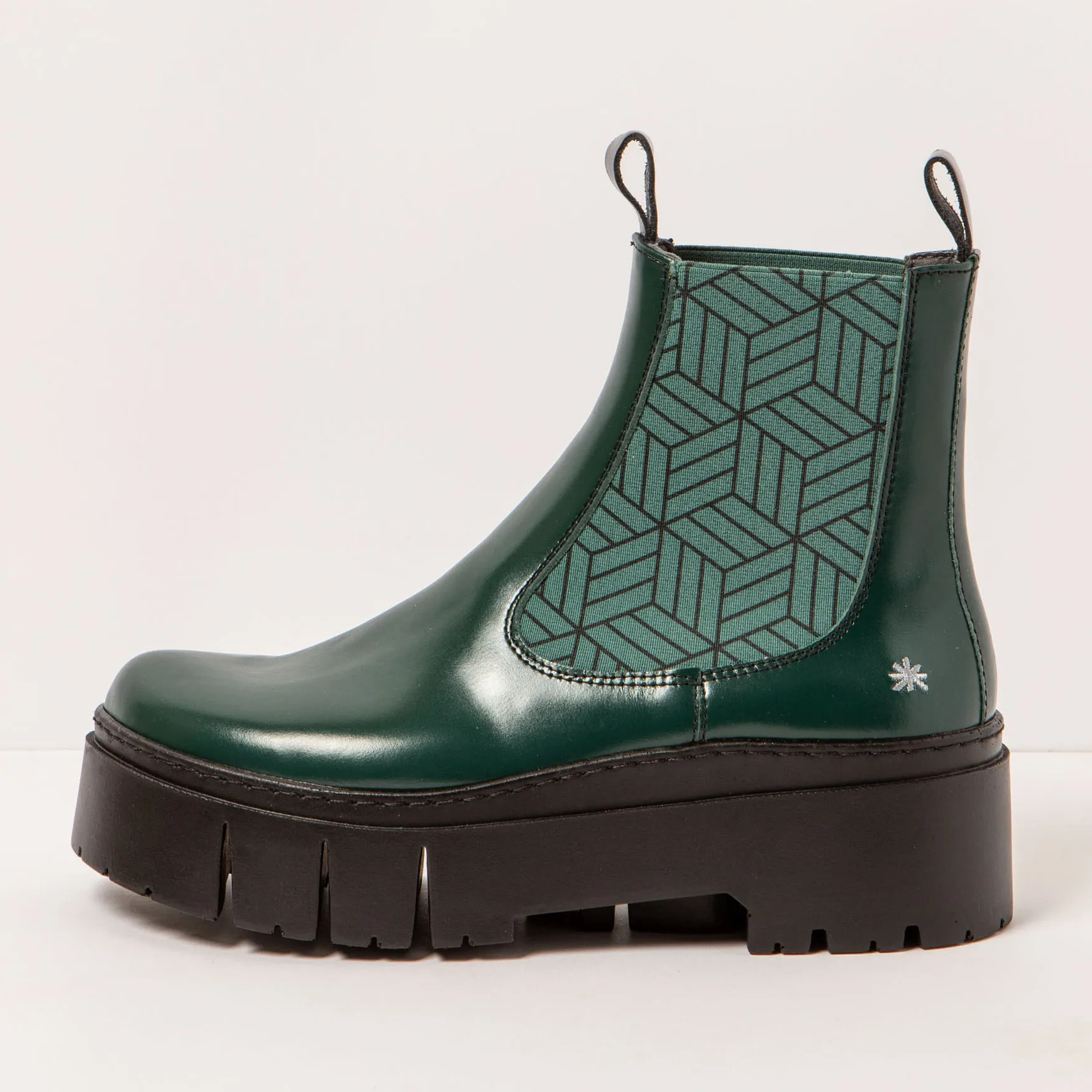 Botines 1766 NAPPA SHINNY JUNGLE-BLACK / LEEDS color Jungle-black