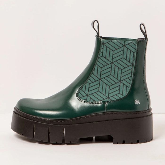 Botines 1766 NAPPA SHINNY JUNGLE-BLACK / LEEDS color Jungle-black