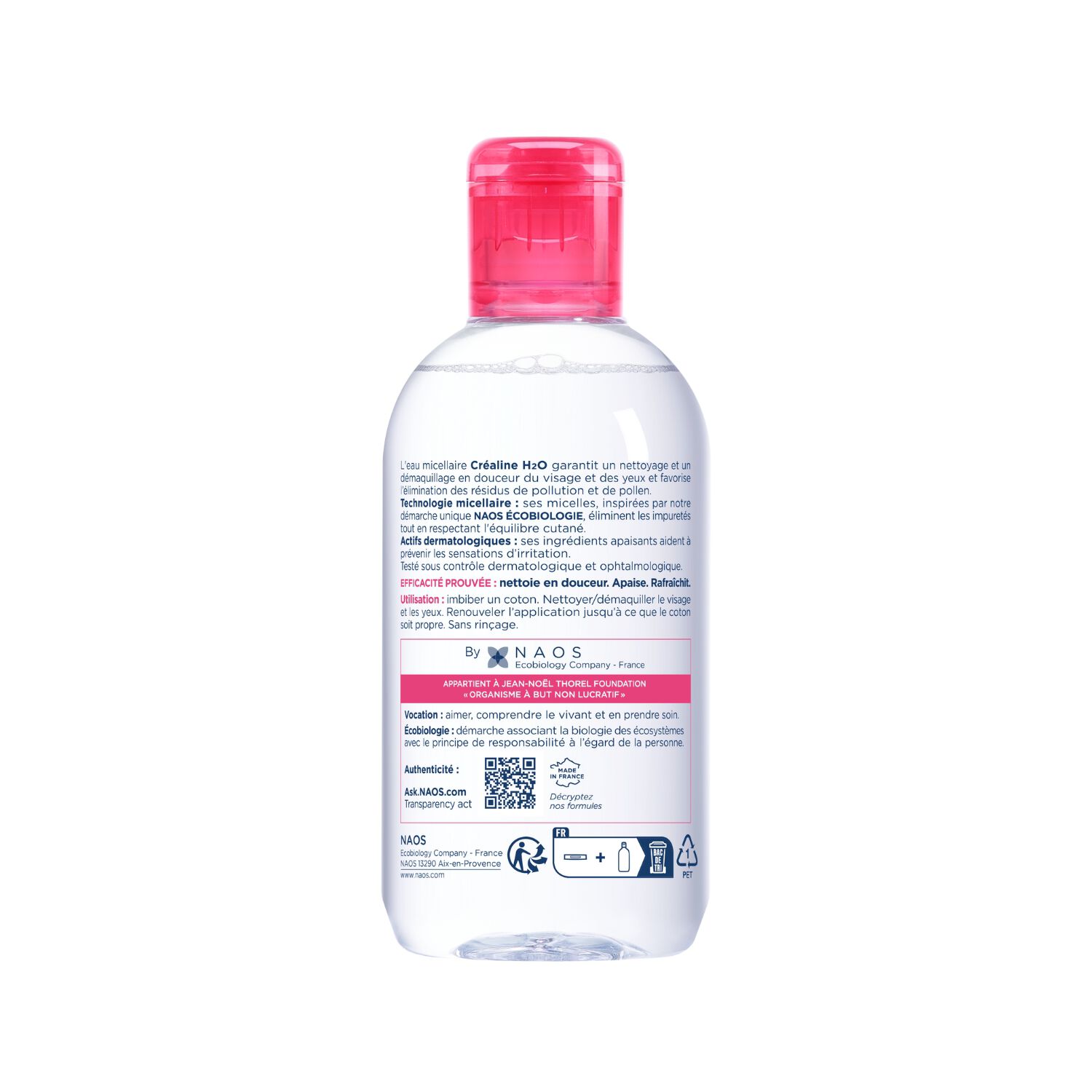 Créaline H2O - Eau Micellaire Démaquillante Sans Rinçage - Peaux Sensibles