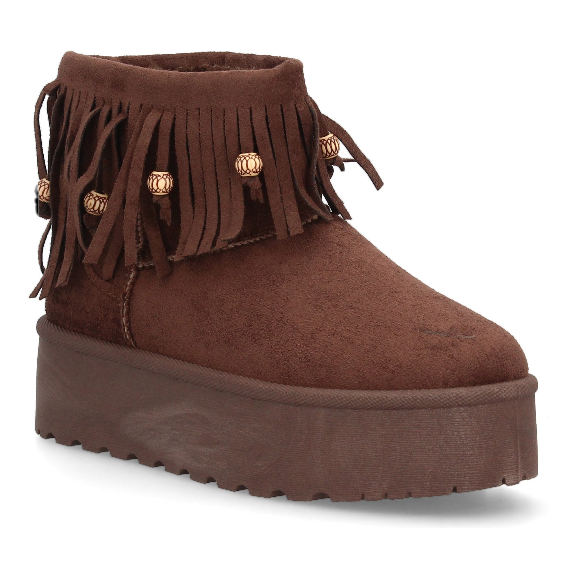 Botín australiano mujer con flecos y plataforma