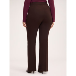 Fiorella Rubino - Pantaloni flare in Punto Milano - Marrone