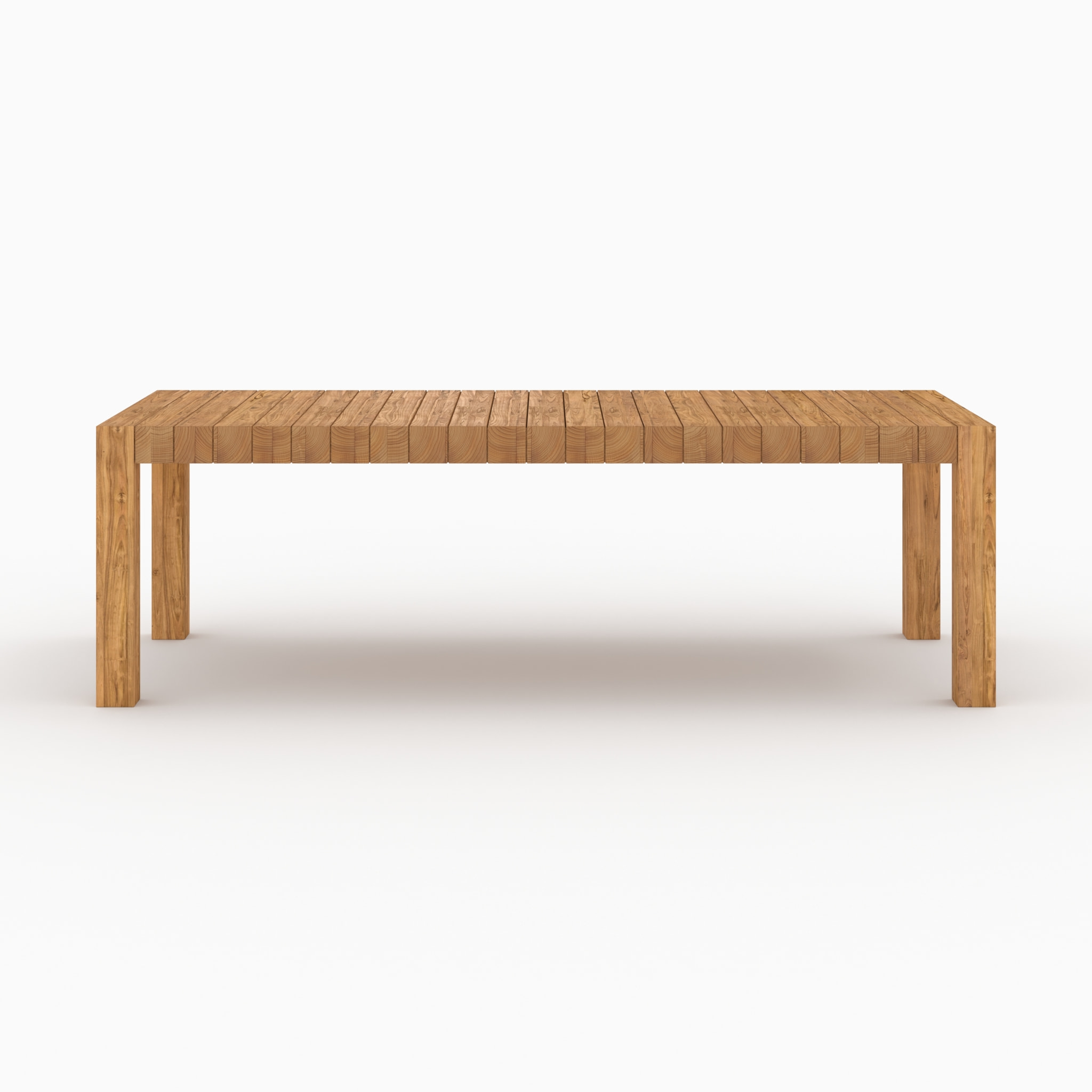 Table de jardin rectangulaire en bois de teck recyclé 10 personnes - Zia