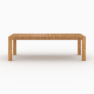 Table de jardin rectangulaire en bois de teck recyclé 10 personnes - Zia