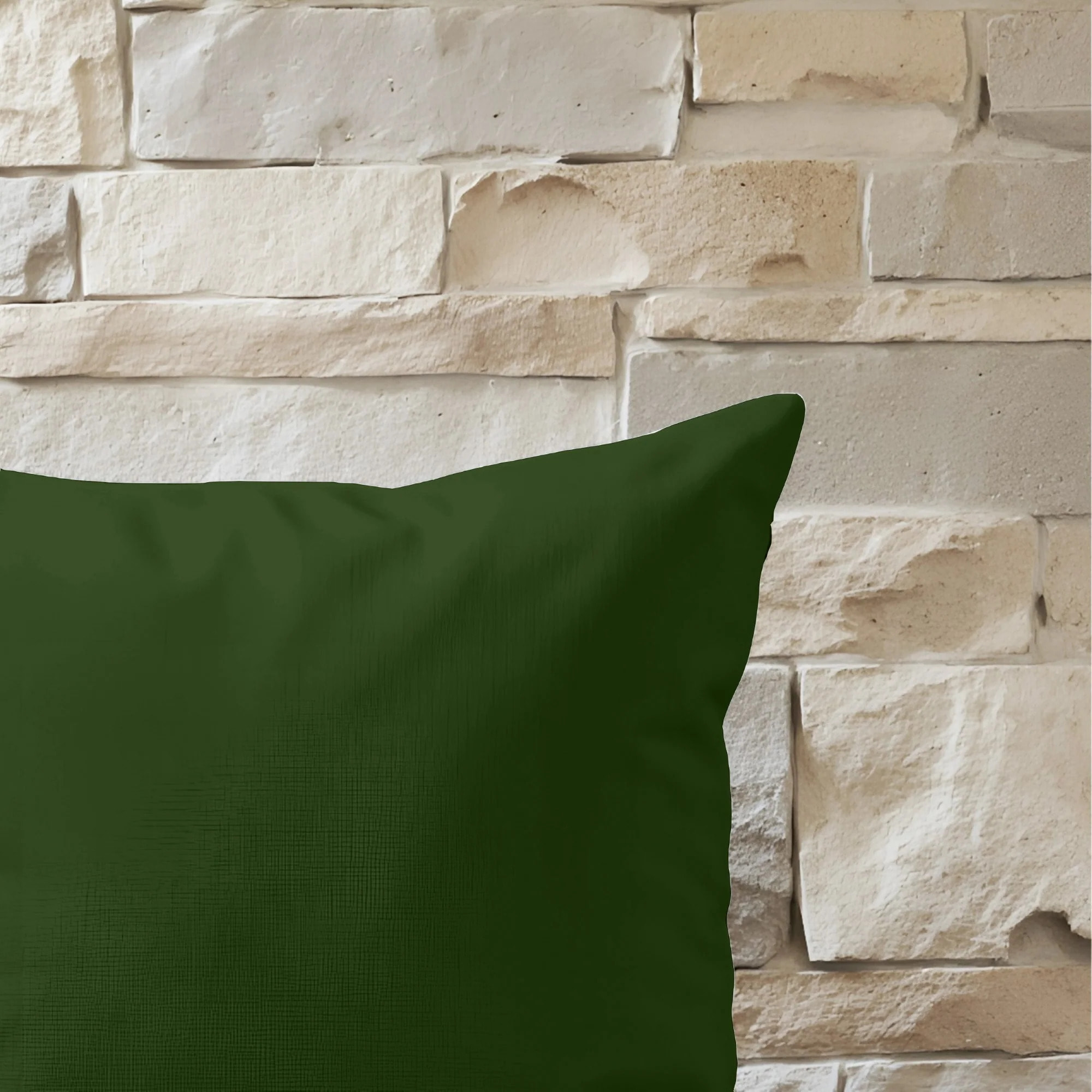 Housse de coussin Vert Uni - 100% coton - Vert - 50x50 cm