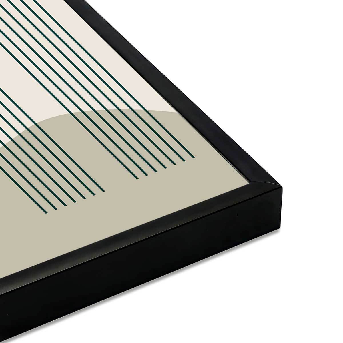 Affiche encadrée arche moderne paysage Affiche + cadre en métal - Noir