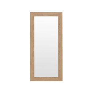 Miroir effet bois de chêne foncé en différentes tailles