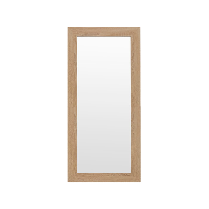 Miroir effet bois de chêne foncé en différentes tailles