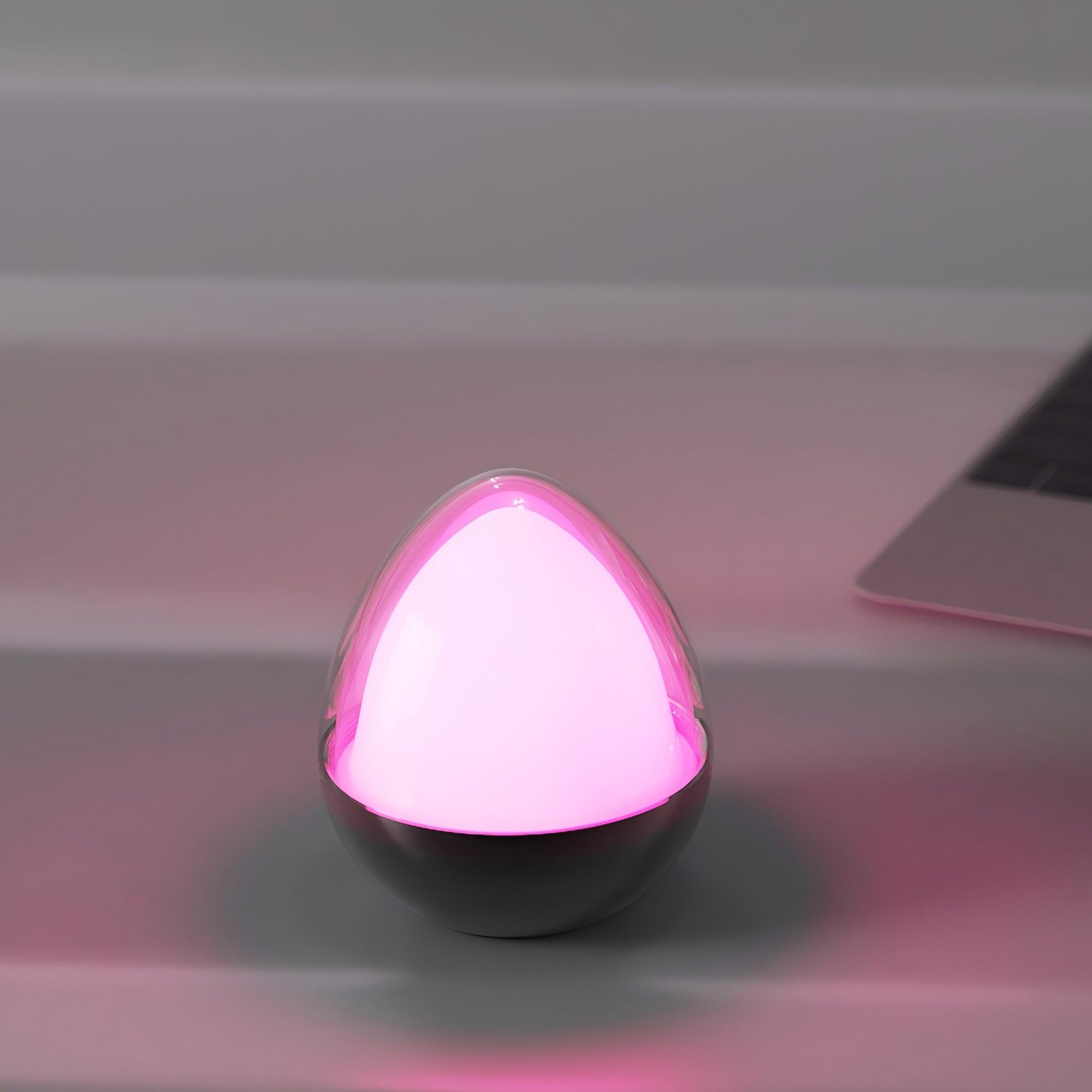 Lampe de table décoration LED blanc + RGB rechargeable  OVIE H12cm
