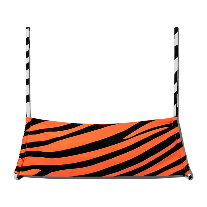 Bikini Mujer Parte Superior Fiji Color Zebra Naranja