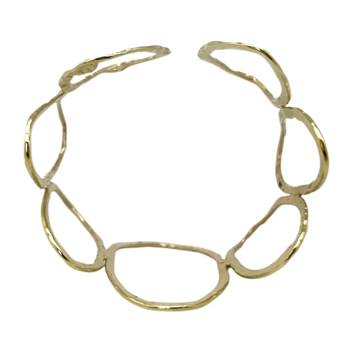 Brazalete Orion en laton dorado ajustable