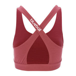 SUJETADOR DEPORTIVO CROSSBACK MUJER BLUEBALL EN ROSA