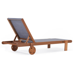 Bain de soleil en bois exotique "Saïgon" - Maple - Gris - Lot de 4