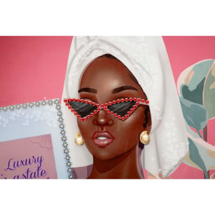 DIPINTO SU TELA LACCATO LUXURY SPA C/CORNICE -B- CM 82X4X82