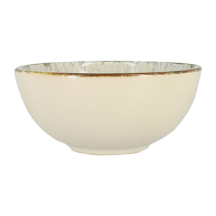 Lot de 6 bols 60cl en faience bleu et blanc MINERAL