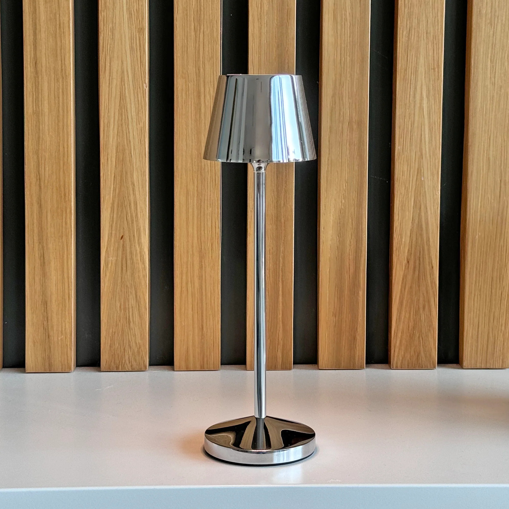 Lampe de table sans fil EMILY Argent H25cm