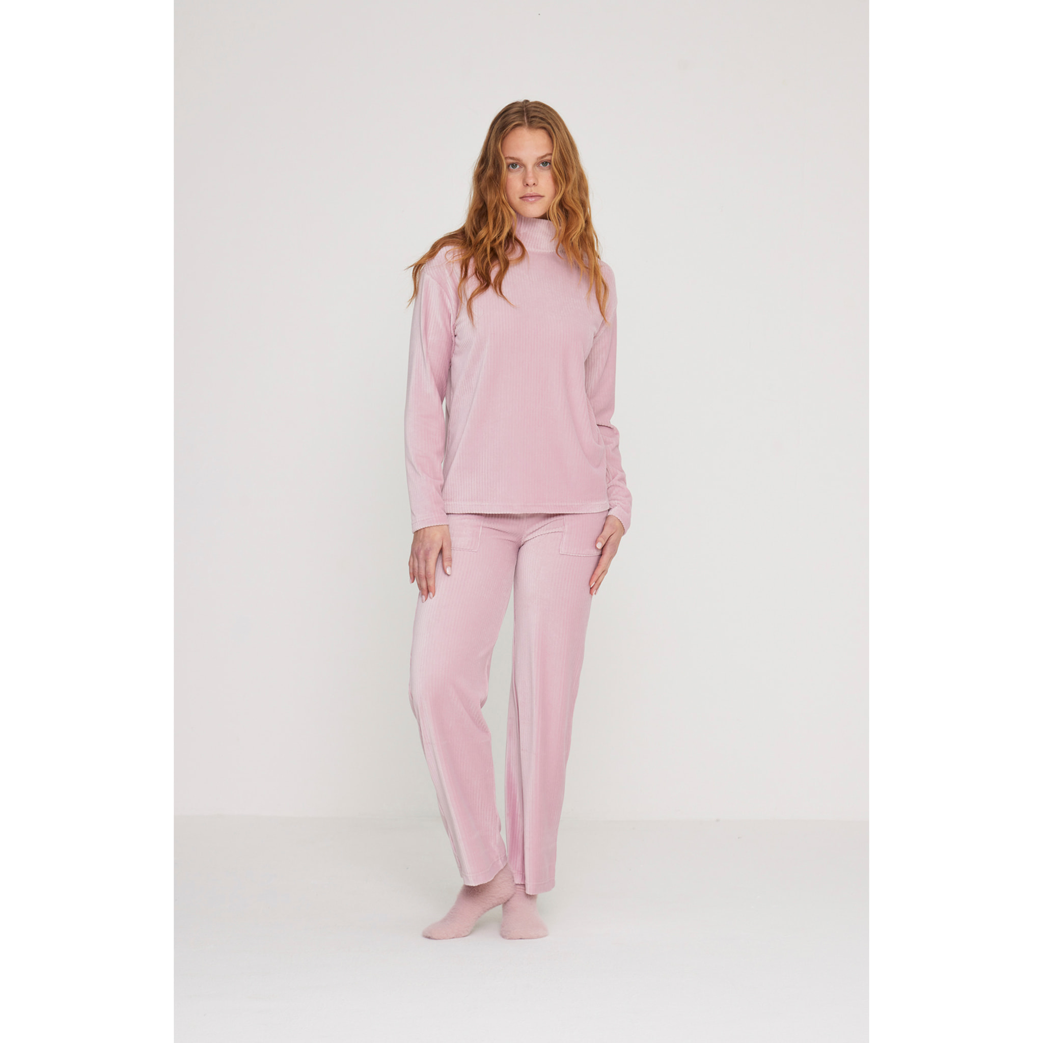 Completo loungewear donna costanza in maglina a coste Noidinotte