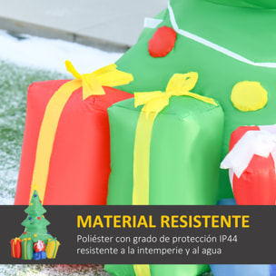 árbol de Navidad Inflable Iluminación LED 65x75x150cm Verde