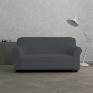COPRIDIVANO IRIS, Elastico, Estensibile e Sagomato - GRIGIO SCURO