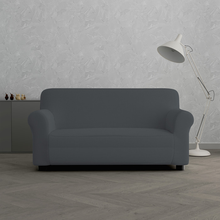 COPRIDIVANO IRIS, Elastico, Estensibile e Sagomato - GRIGIO SCURO