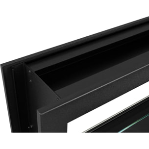 Montefalco 120 - Camino a Bioetanolo da Incasso Bifacciale 120x40x15 cm con Bruciatore 1,25lt in Acciaio