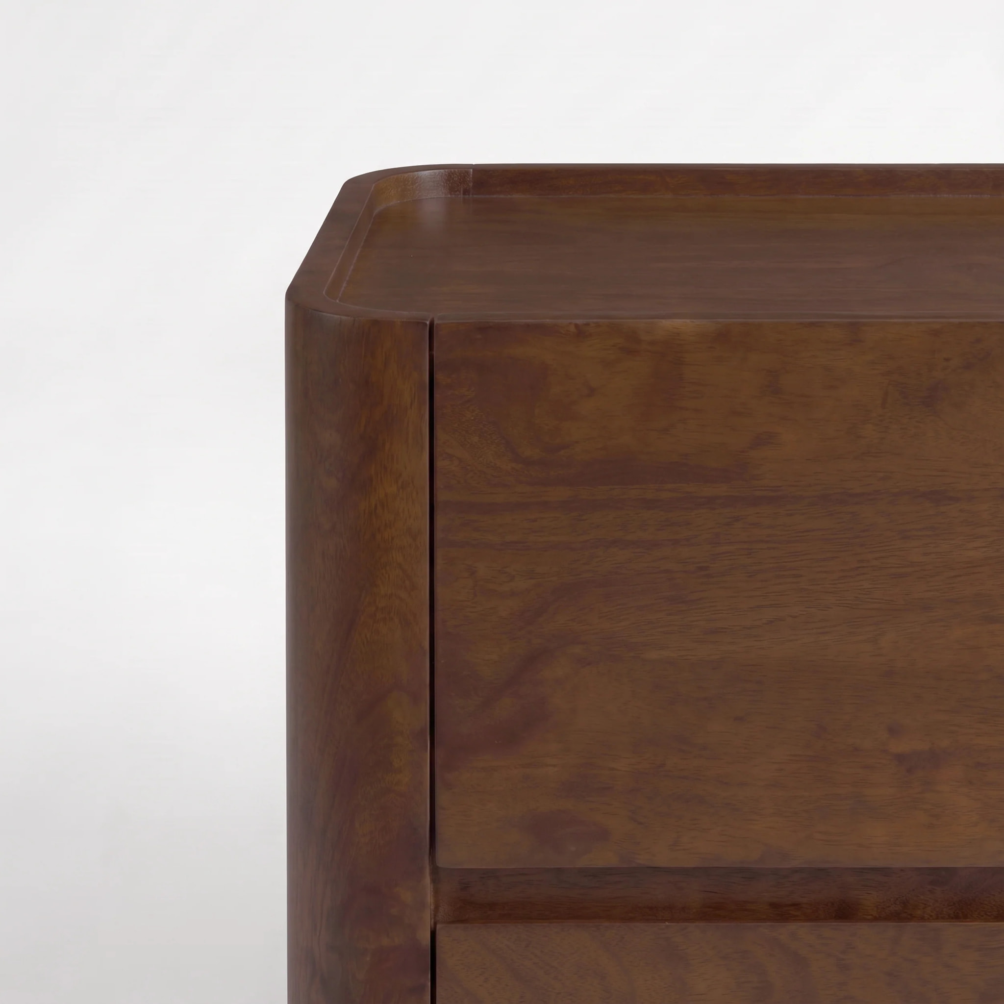 Commode en bois de manguier finition noyer - Aldo