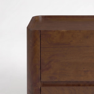 Commode en bois de manguier finition noyer - Aldo