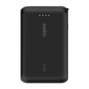 Batterie externe BELKIN 10000 mAh avec cable USB-C intégre noir