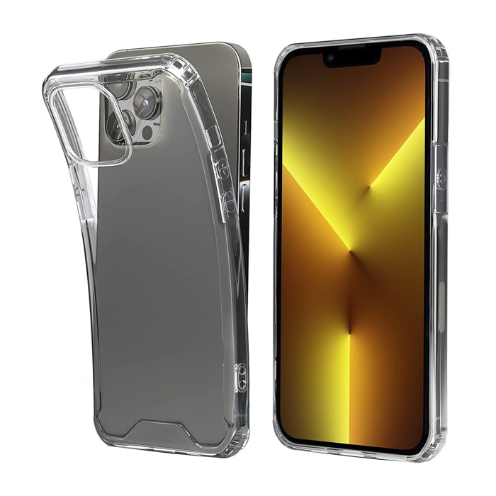 DAM Custodia Antiurto  Armor Trasparente con Bordi Rinforzati per iPhone 13 Pro 7,43x1,04x14,95 Cm. Colore trasparente