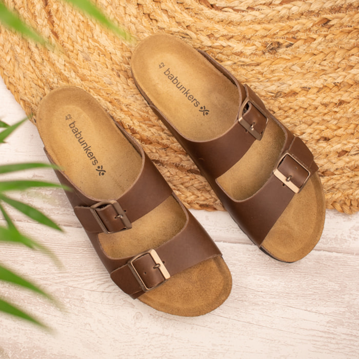 SANDALIA BABUNKERS MARRON
