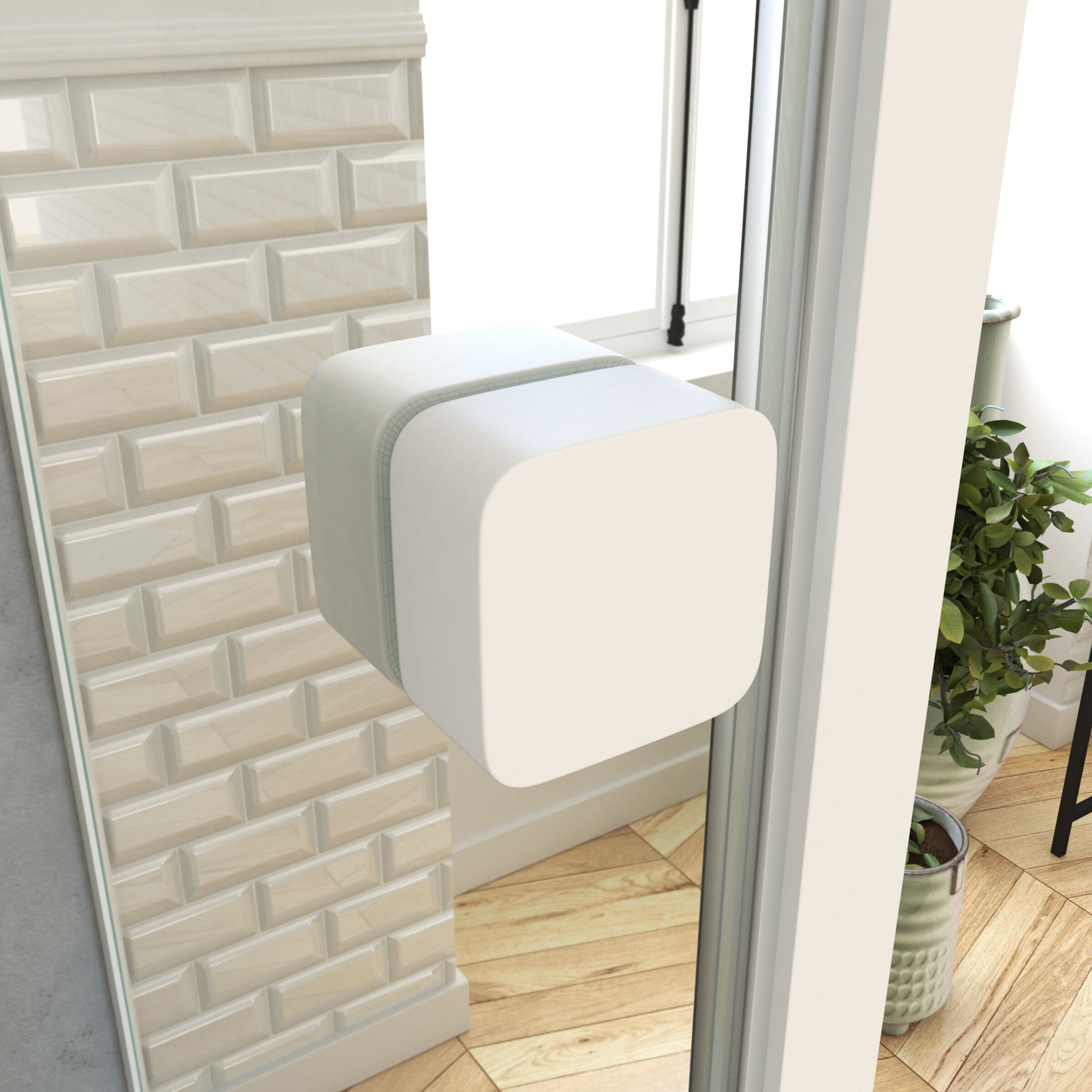 Pack porte de douche coulissante blanc de 89 à 90x190 cm + receveur - WHITY ROUND SLIDE