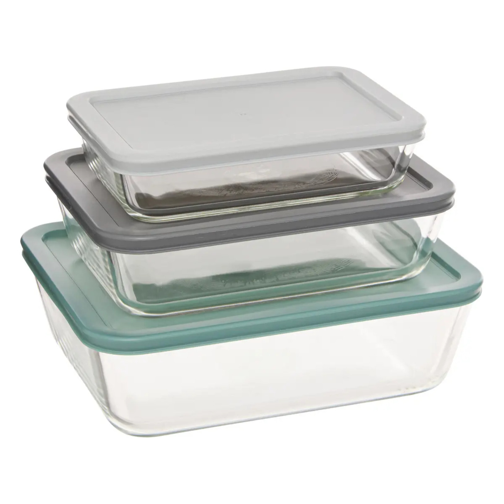 Lot de 3 boîtes de conservation en verre