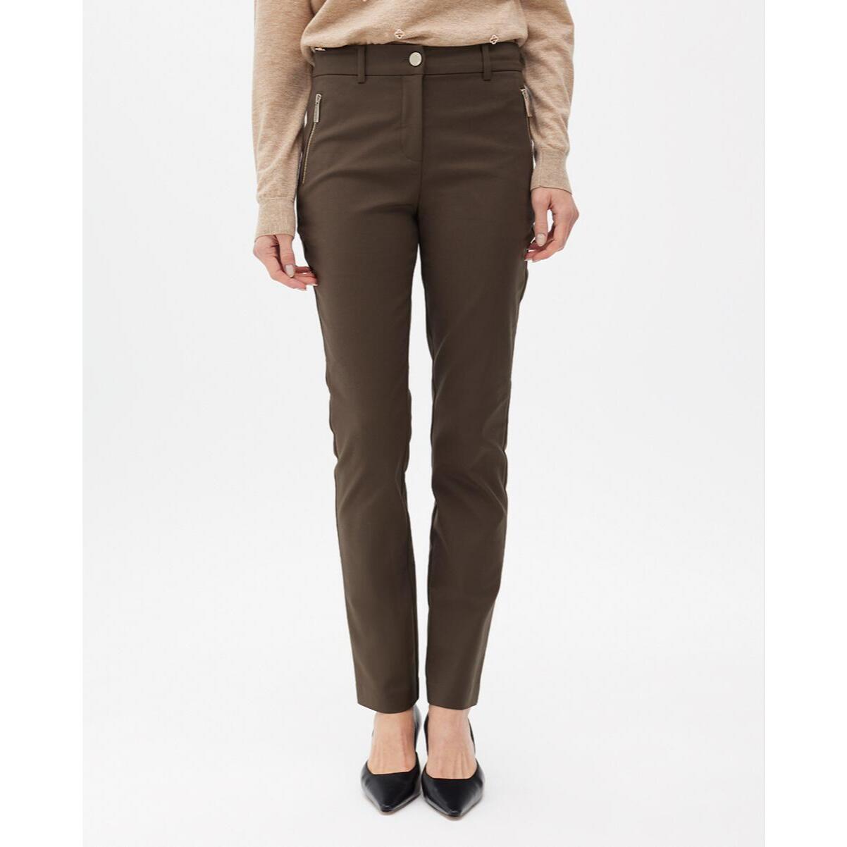 Pantaloni con tasche con zip in tessuto elastico