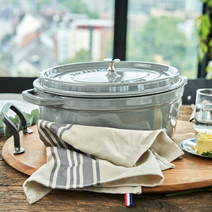 Cocotte ovale 33 cm Gris graphite