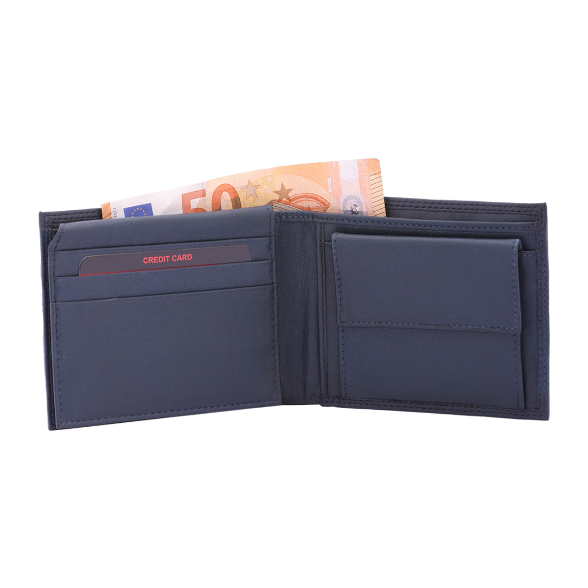 Portafoglio  da uomo In Vera pelle Made in Italy 9,5x12x2,5 cm