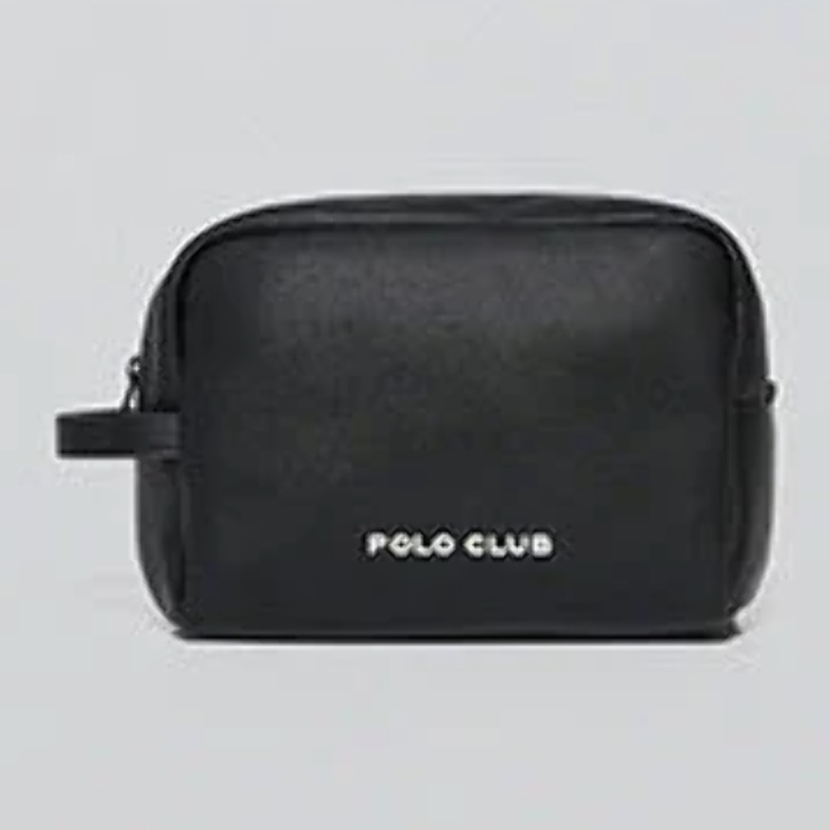 Beautycase Eton nero con cerniera e dettagli Polo Club