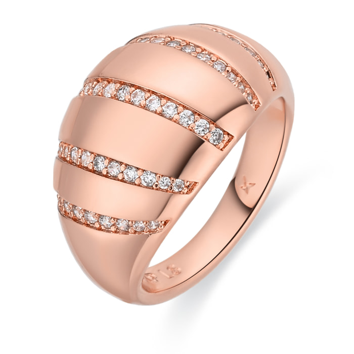 Anillo Dudoma acabado oro rosa 18k