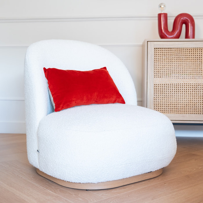 Fauteuil en tissu bouclette - COLETTE