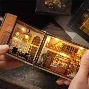 Colección Cubo fantástico, Tiempo de bagel. Maqueta plegable 3D realista con gran detalle y luces led.