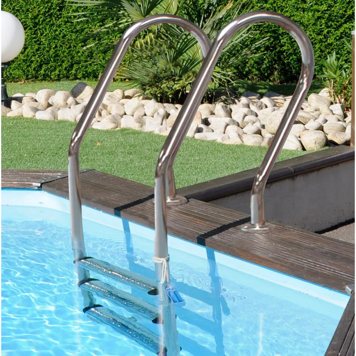 Piscine hors sol bois ovale 6,20 x 3,95 x 1,36 m SAFRAN