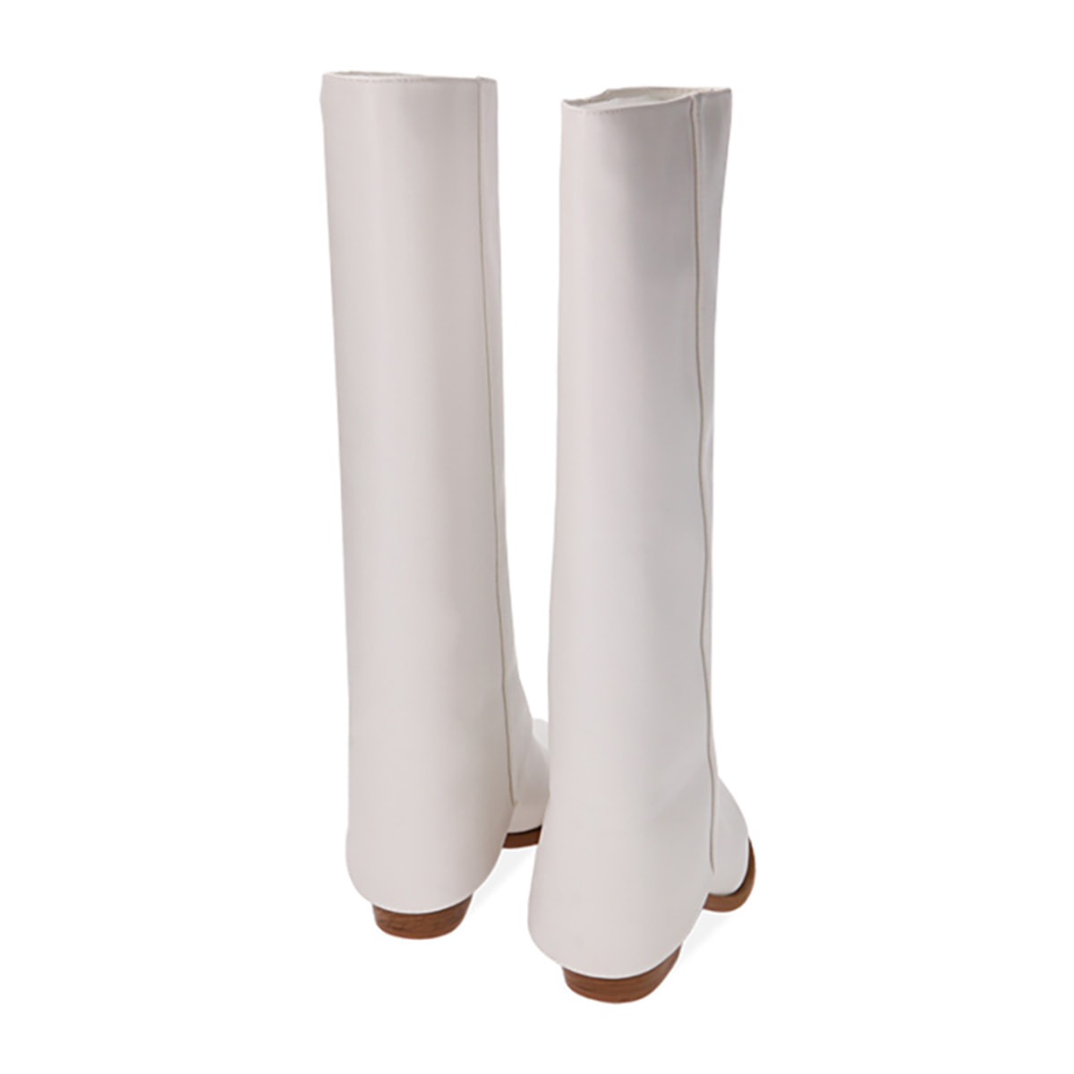 Botas blancas, tacón de 8 cm