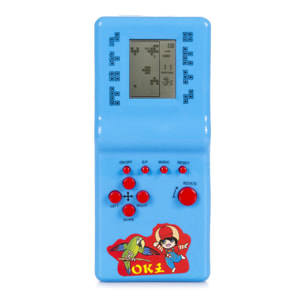 Consola portátil con 26 juegos clásicos Brick Game. Tetris, rompecabezas, dificultad y velocidad ajustable.
