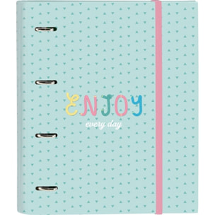 Carpeta 4 anillas 35mm c/recambio blackfit8 "enjoy"