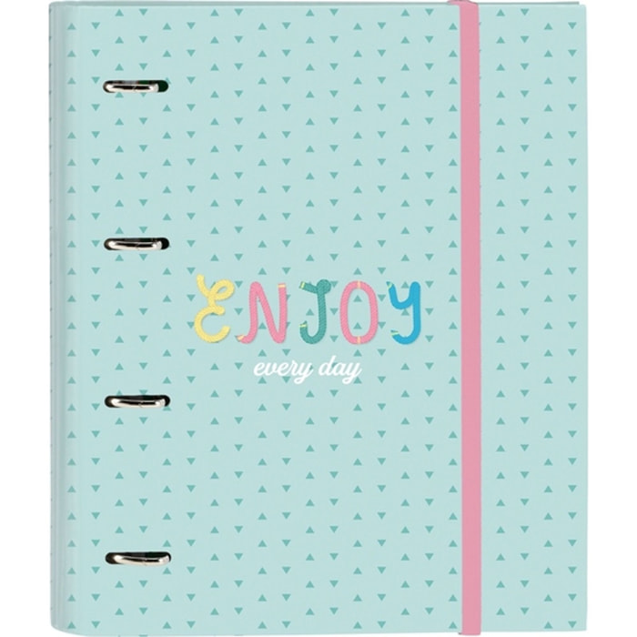 Carpeta 4 anillas 35mm c/recambio blackfit8 "enjoy"