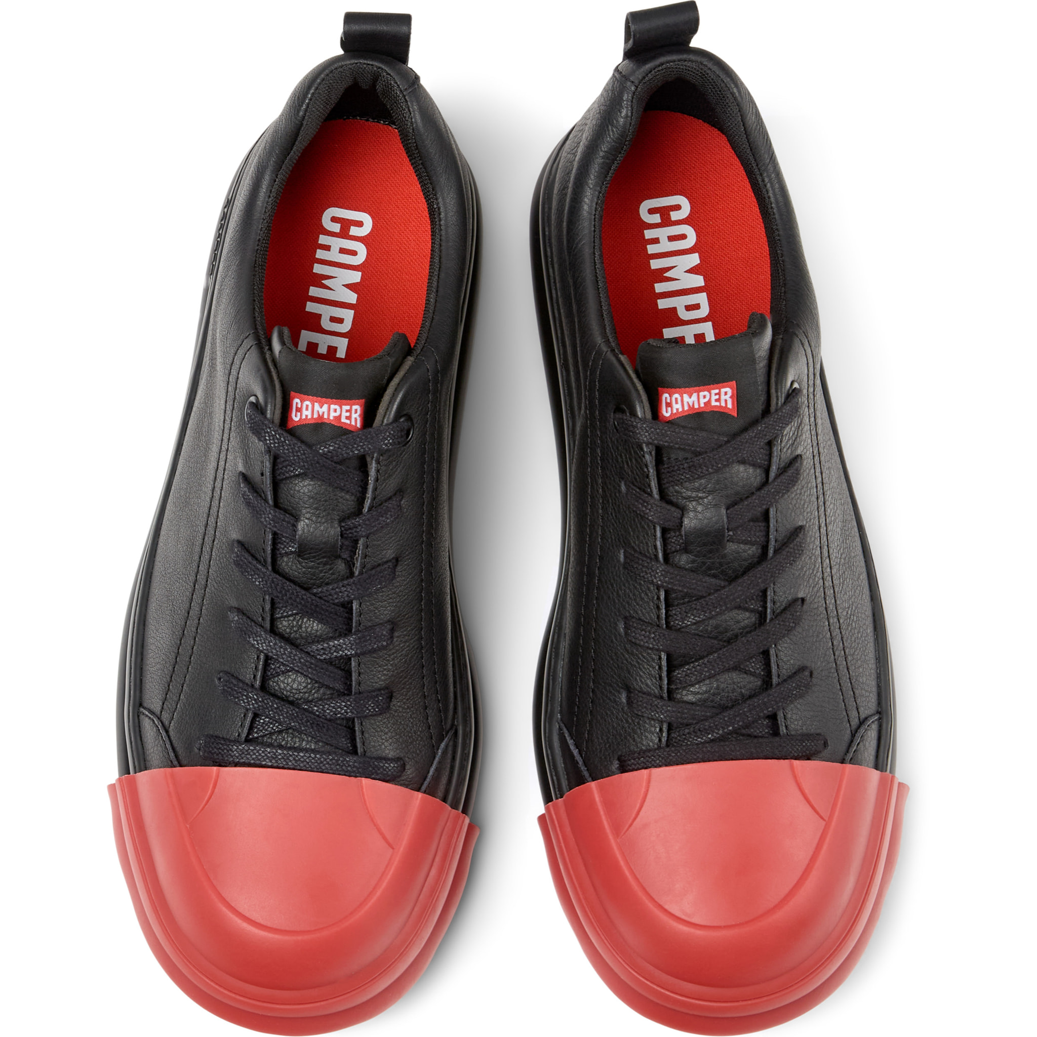 Zapatos de cordones - CAMPER Junction Runner - Negro - Cuero liso