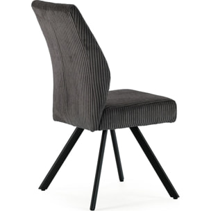 Lot de 2 chaises en velours côtelé - LAGOM